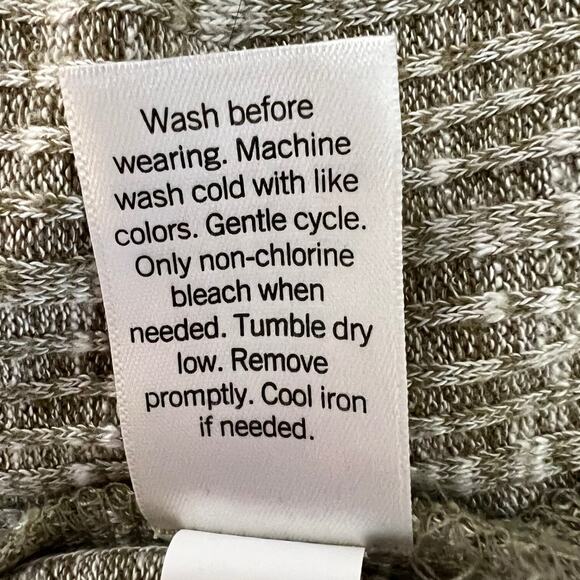 Nine West Womens Duster Length Cardigan Size XL Sable Beige Ribbed Knit Pockets - Picture 7 of 7